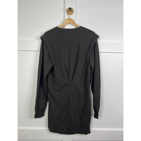 NWT Marant Etoile Michaele Faded Black Long Puff Sleeve Mini Dress size: 10 - Picture 7 of 8